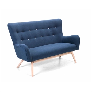 Tango sofa - L152 - Betrukket i blå stof Dessin Jazz - Stærk Pris 